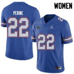 Women's Florida Gators #22 Lamical Perine NCAA Jordan Brand Royal Authentic Stitched College Football Jersey MOX8362GK